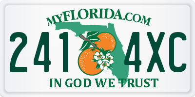 FL license plate 2414XC