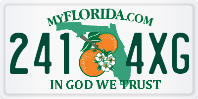 FL license plate 2414XG