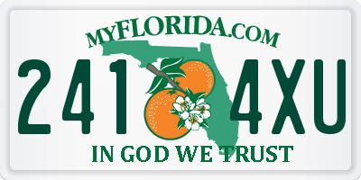 FL license plate 2414XU