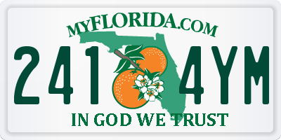 FL license plate 2414YM