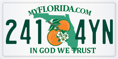 FL license plate 2414YN