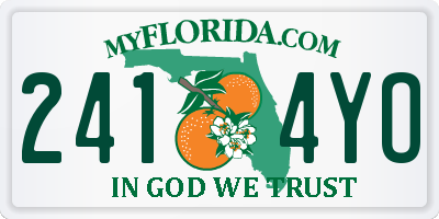 FL license plate 2414YO