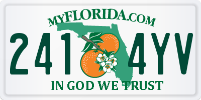 FL license plate 2414YV