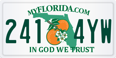 FL license plate 2414YW