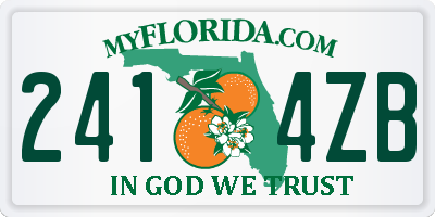 FL license plate 2414ZB