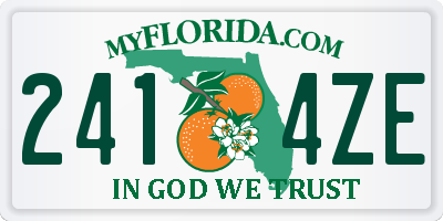 FL license plate 2414ZE