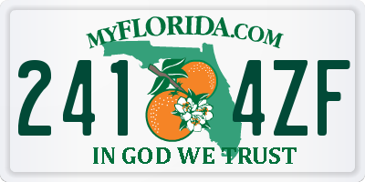 FL license plate 2414ZF