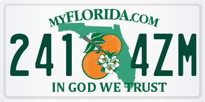 FL license plate 2414ZM