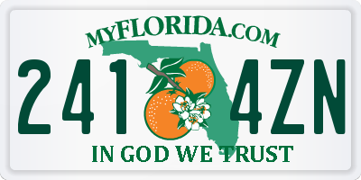 FL license plate 2414ZN