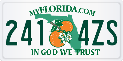 FL license plate 2414ZS