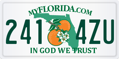 FL license plate 2414ZU