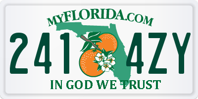 FL license plate 2414ZY