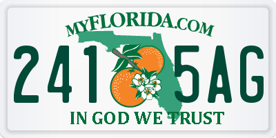 FL license plate 2415AG