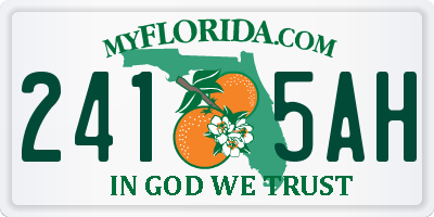 FL license plate 2415AH
