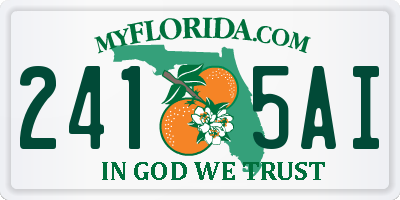 FL license plate 2415AI