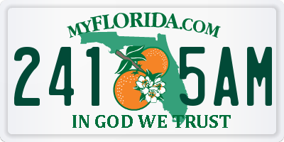 FL license plate 2415AM