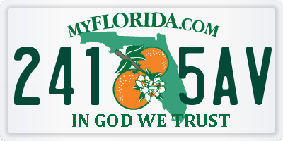 FL license plate 2415AV