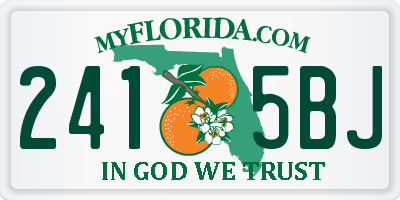 FL license plate 2415BJ