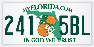 FL license plate 2415BL