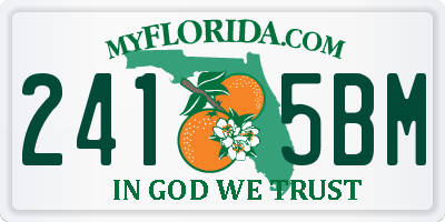 FL license plate 2415BM