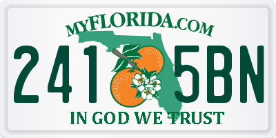 FL license plate 2415BN