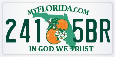 FL license plate 2415BR