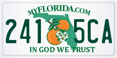 FL license plate 2415CA