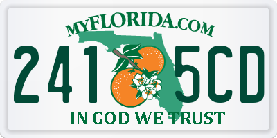 FL license plate 2415CD