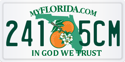 FL license plate 2415CM