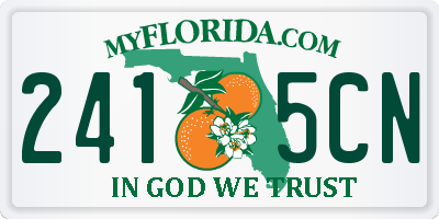 FL license plate 2415CN