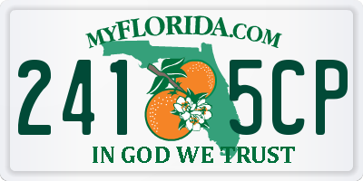 FL license plate 2415CP