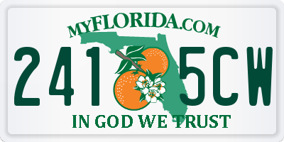 FL license plate 2415CW
