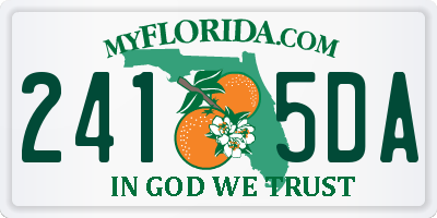 FL license plate 2415DA