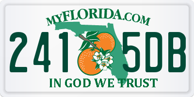 FL license plate 2415DB