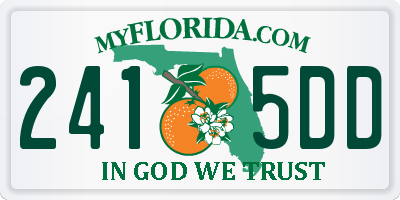 FL license plate 2415DD
