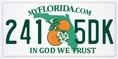 FL license plate 2415DK