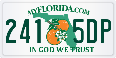 FL license plate 2415DP