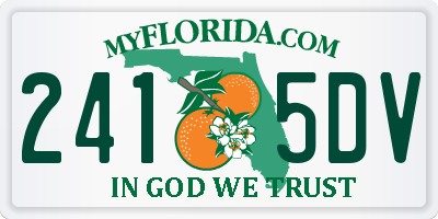FL license plate 2415DV