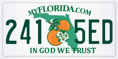 FL license plate 2415ED