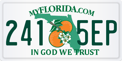 FL license plate 2415EP