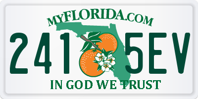 FL license plate 2415EV