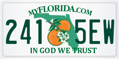 FL license plate 2415EW