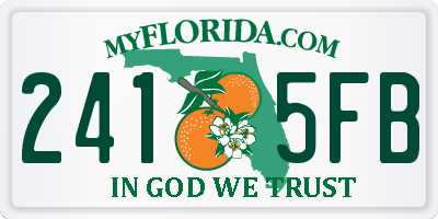 FL license plate 2415FB