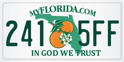 FL license plate 2415FF