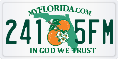 FL license plate 2415FM