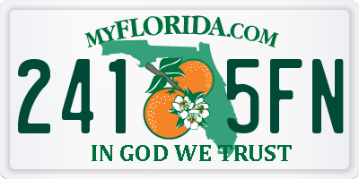 FL license plate 2415FN