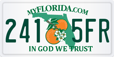 FL license plate 2415FR