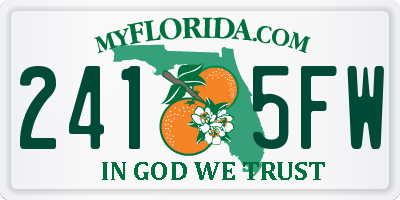 FL license plate 2415FW