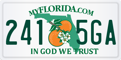 FL license plate 2415GA