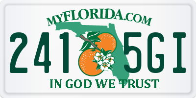 FL license plate 2415GI